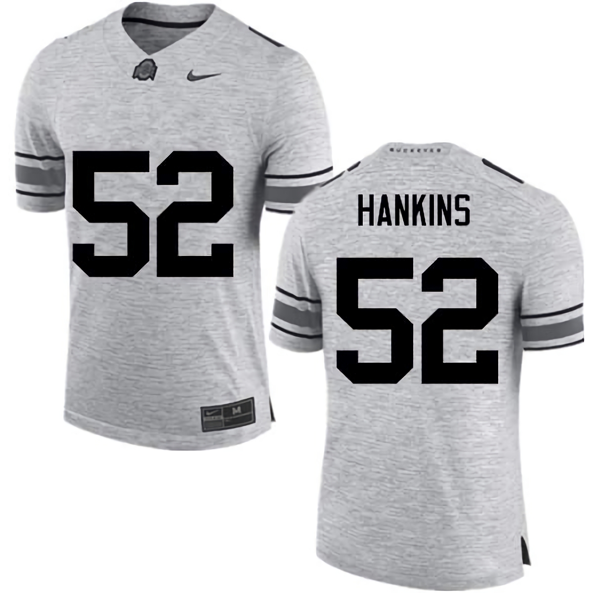 Johnathan Hankins Ohio State Buckeyes Men's NCAA #52 Nike Gray College Stitched Football Jersey UEP3756EG